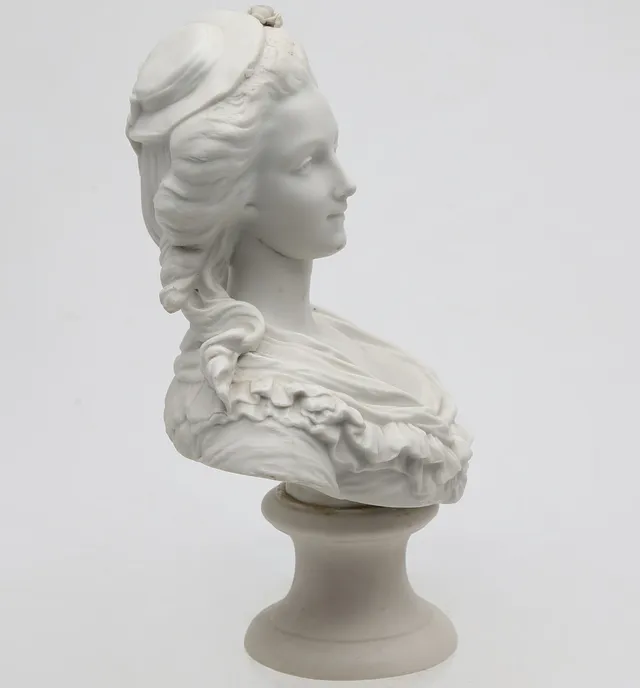 AFTER FRENCH MODELS OF THE 18TH CENTURY. A young woman, probably Queen Marie Antoinette.