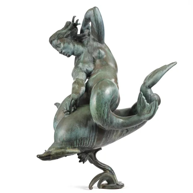 Carl Milles, "Solglitter" / "Najad på delfin".
