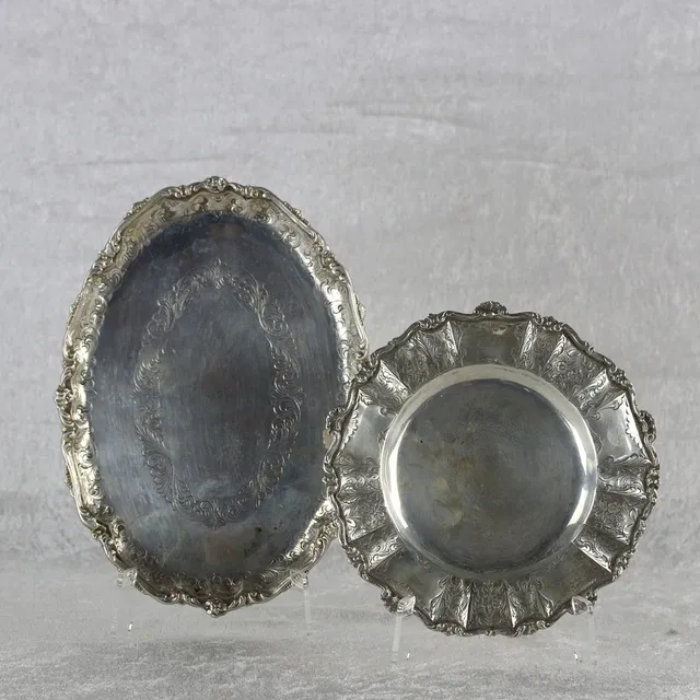 FAT, 2 st. silver, stämplade 835, 405g.