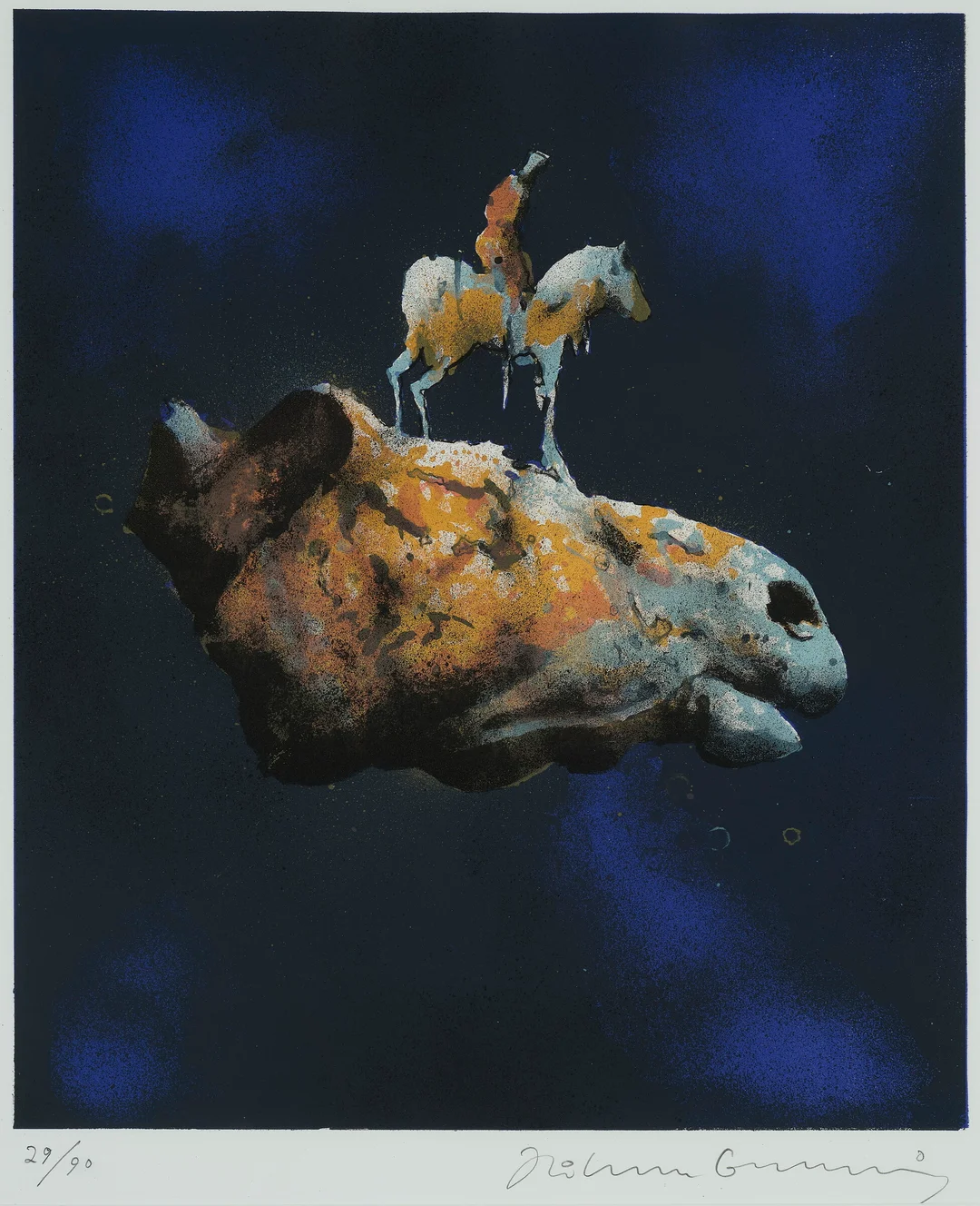 Gullvåg, Håkon — "Hestens erindring" — Kunst/Grafikk — Blomqvist