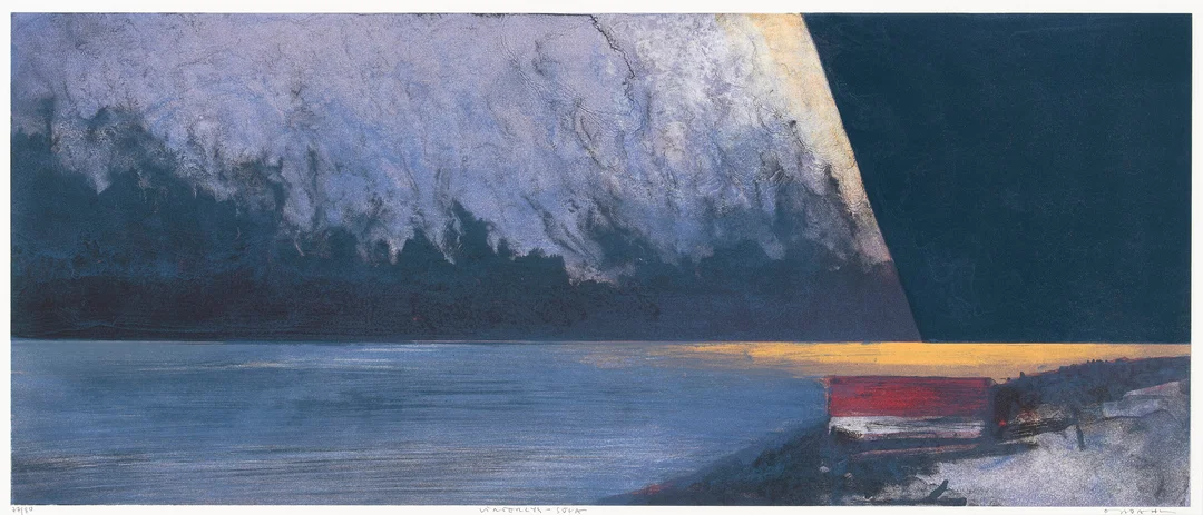 Opdahl, Ørnulf — "Vinterlys - Sula" — Kunst/Grafikk — Blomqvist