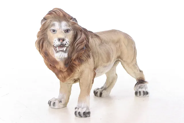 Large plastic lion figurine, 20th century.