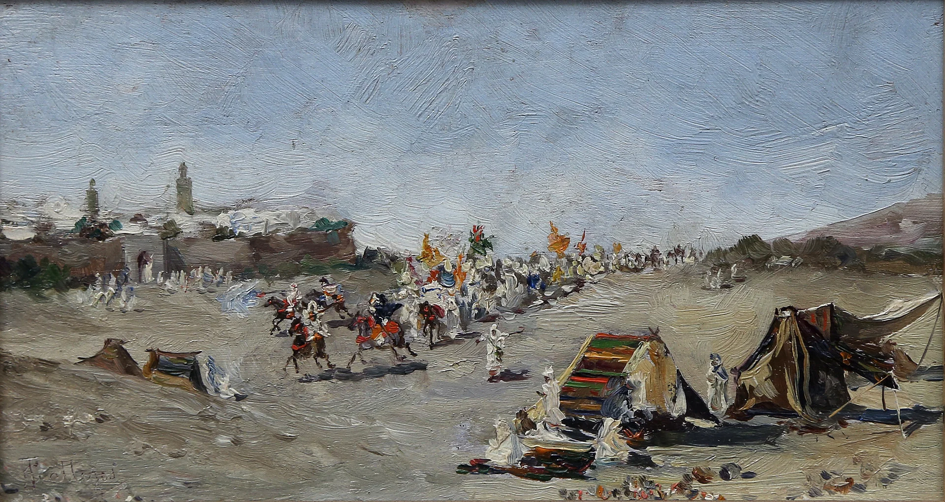 JOSÉ GALLEGOS Y ARNOSA. Arab camp. — Paintings — Balclis