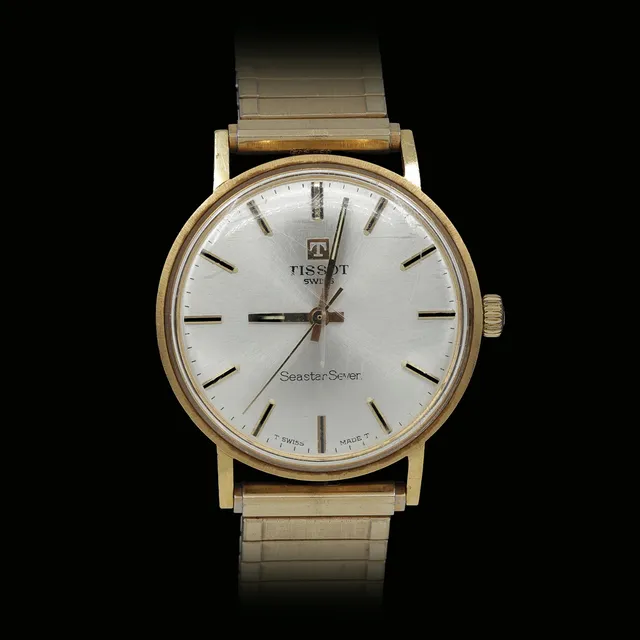 18K GULDKLOCKA, TISSOT, ARMBANDSUR, SEASTAR SEVEN.