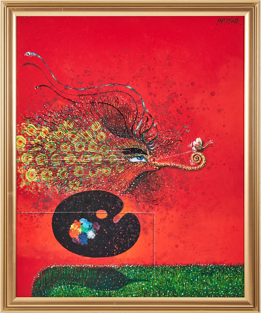 ARDY STRÜWER. "Sunsetmirage", olja på duk, signerad samt daterad 1989. — Paintings — Stockholms Auktionsverk Magasin 5