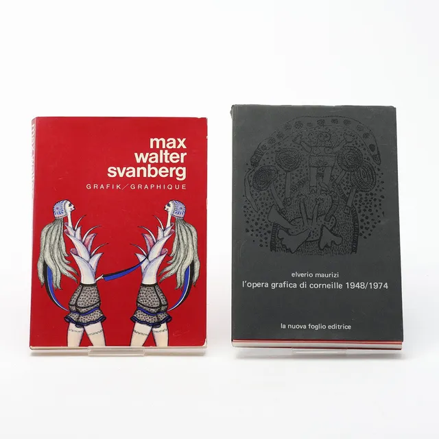 BÖCKER, Max Walter Svanberg grafik/graphique", "L'opera grafica di Corneille 1948/1974", 2 volymer.