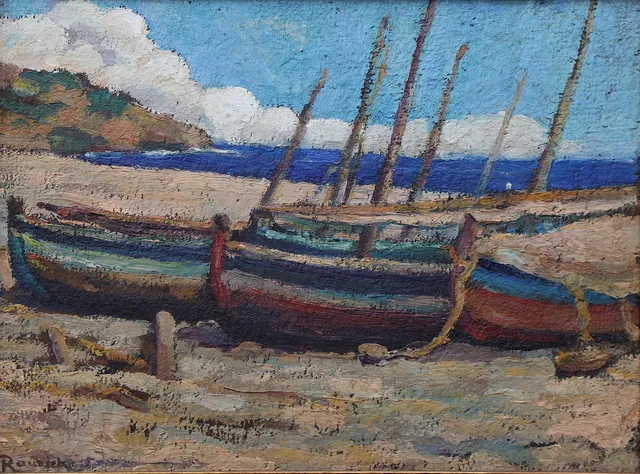 NICOLAU RAURICH. Boats on the beach.