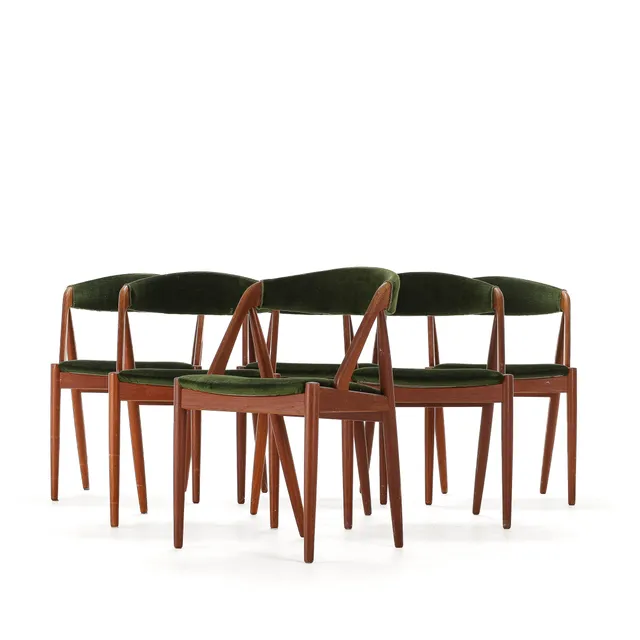 Kai Kristiansen. Set of six teak dining chairs, model 31 (6)