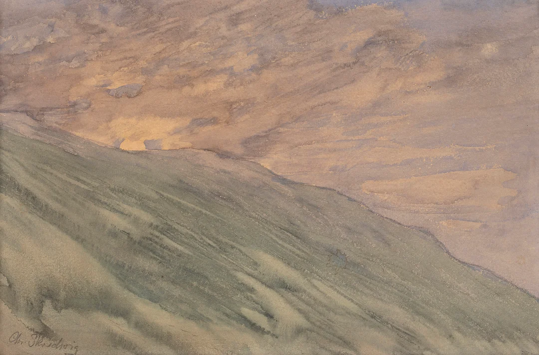 Skredsvig, Christian — "Solnedgang Eggedal" — Kunst/Øvrig billedkunst — Blomqvist