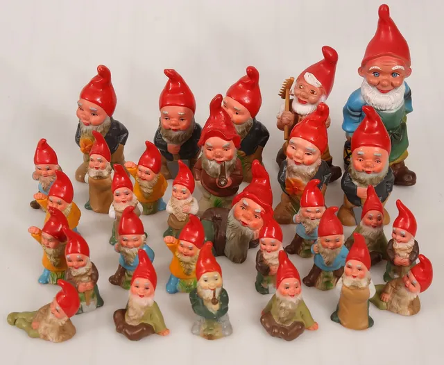 TOMTAR, plast, merparten märkta, West- Germany, 30 stycken stycken.