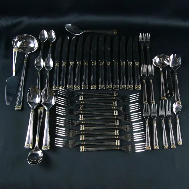 MATBESTICK, 72 delar, "Athena", rostfritt stål, Bachmayr, Solingen, Tyskland.