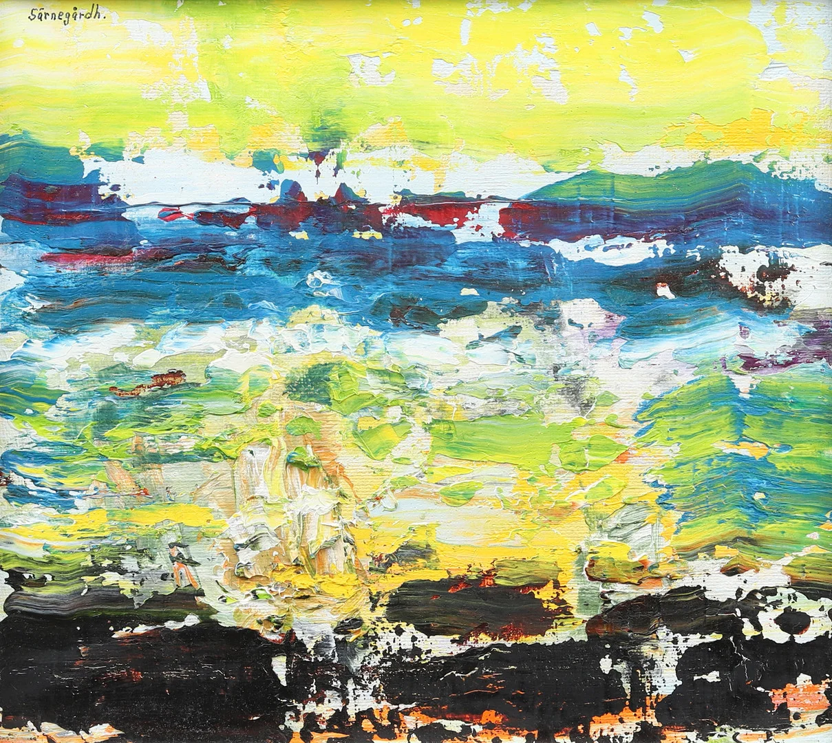 ULF SÄRNEGÅRDH. Inre landskap, olja på duk, signerad. — Paintings — Garpenhus Auktioner
