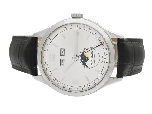 MONTBLANC, Heritage Chronometrie, Meisterstück, Perpetual Calendar, Cal 29.16 (SW 300-1), Serie nr. PLCF3WM42, Ref nr. 112538, Boett nr. 7350, herrur, 40 mm, stål, automatisk, safirglas, dag, datum, månad, månfas, glasbaksida, läderband, viklås, cert, januari 2019, box, ytterkartong.