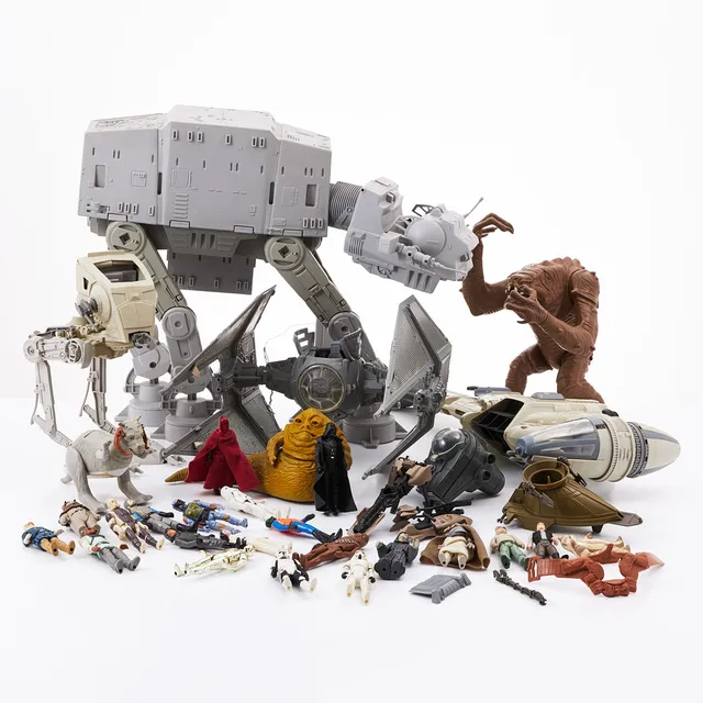 STAR WARS, figurer och fordon, 1970- 1980-tal, ca 31 delar.