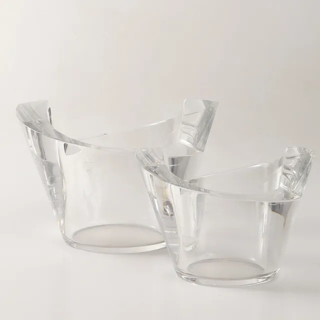 HELEN KRANTZ. Vaser, 2 stycken, "Zaza", glas, Orrefors, signerade.