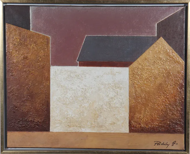 Freddy Eriksen. Composition with houses