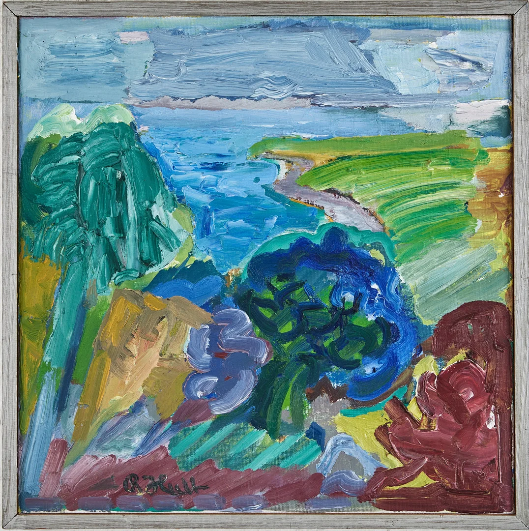 RAGNAR HULT (SVERIGE, 1916-1986). `Ny dag, Biscayabukten`, olja på duk. — Paintings — Stockholms Auktionsverk Magasin 5