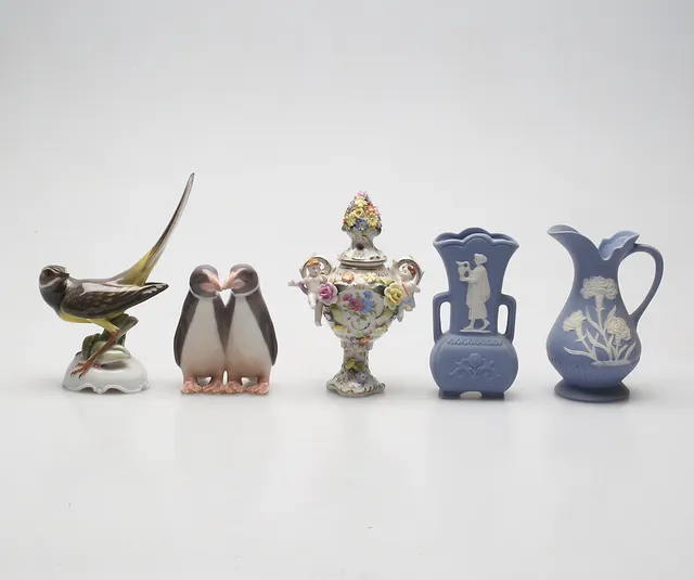KERAMIK, 5 delar, bland annat Rosenthal och Royal Copenhagen.