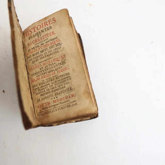 HISTOIRES PLAISANTES ET RECREATIVES, 1716, halvfranskt band.