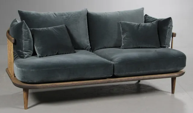 Space Copenhagen for &Tradition. Two-seater sofa, Model 'Fly SC2', smoked oak, display model