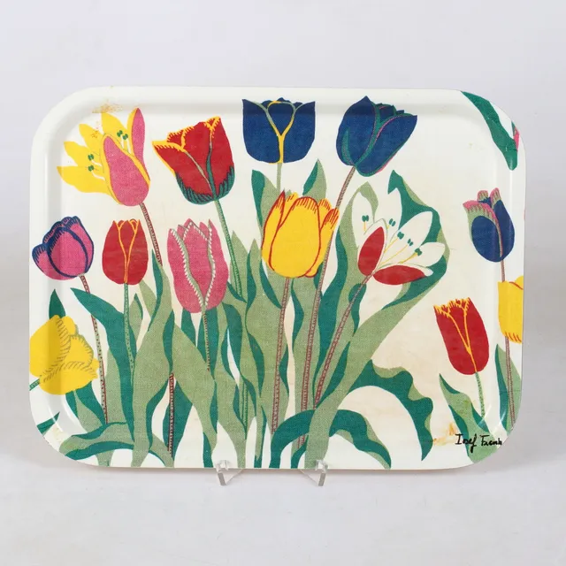 JOSEF FRANK. Bricka, "Tulpaner", Firma Svenskt Tenn.