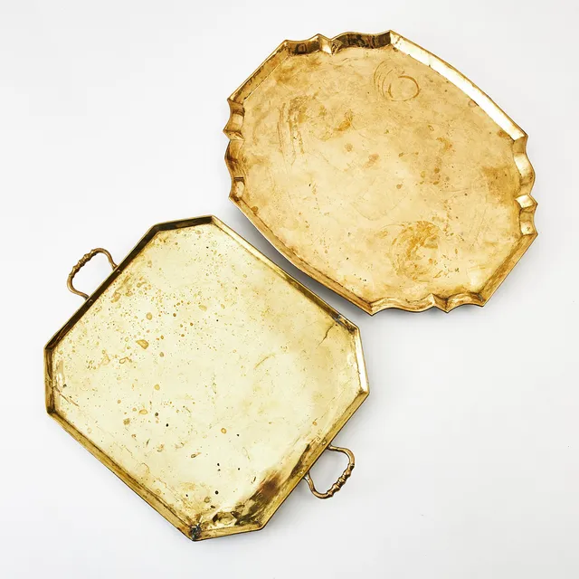 BRICKOR, 2 st., 18/1900-tal, barockstil, mässing.