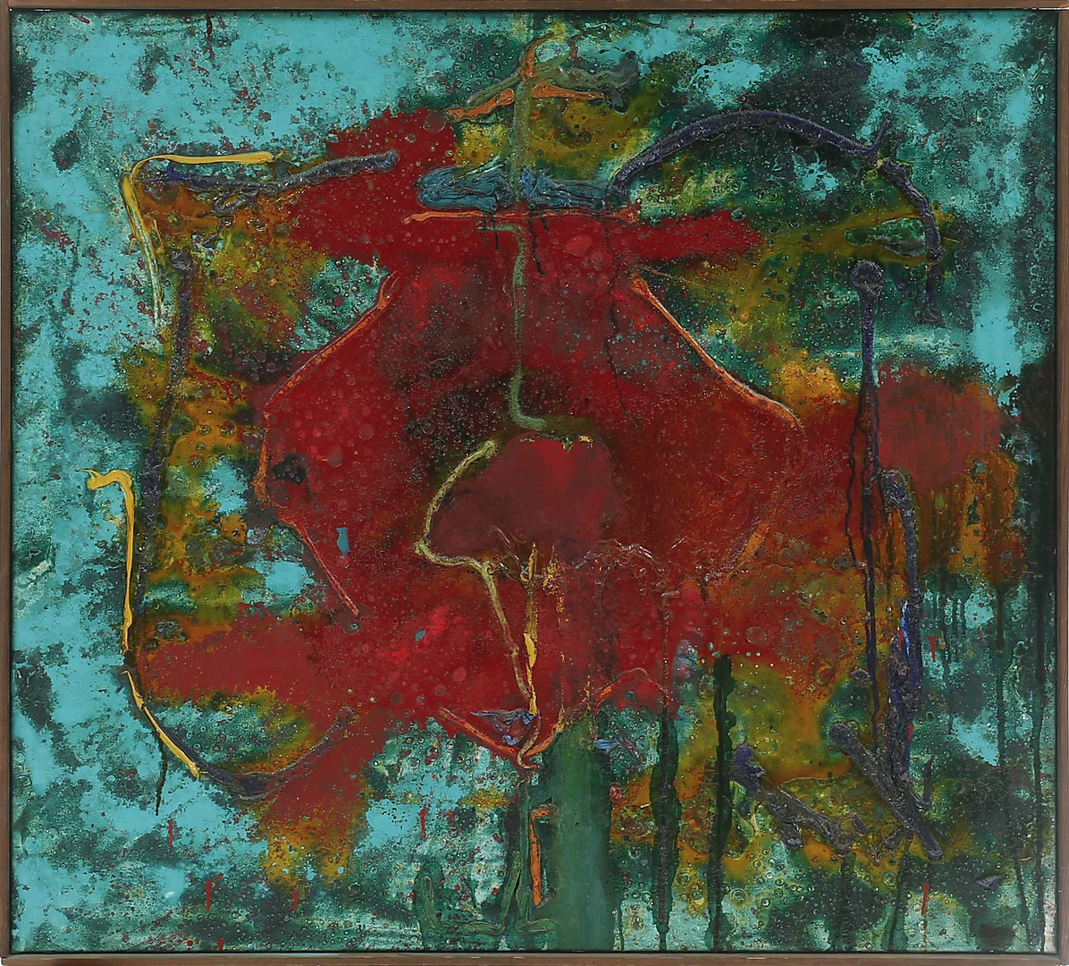 ROY LINDQVIST. Blandteknik på duk, signerad och daterad -61 a tergo. — Paintings — Göteborgs Auktionsverk