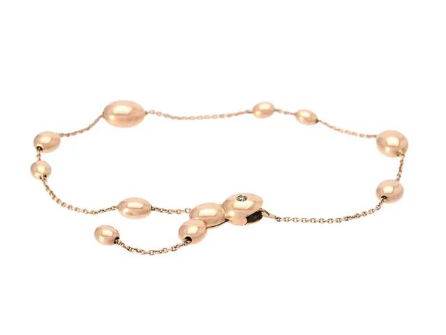 CHIMENTO, armband, 18K roséguld, briljantslipad diamant 0,01 ct, justerbar längd, vikt 4,2 g.
