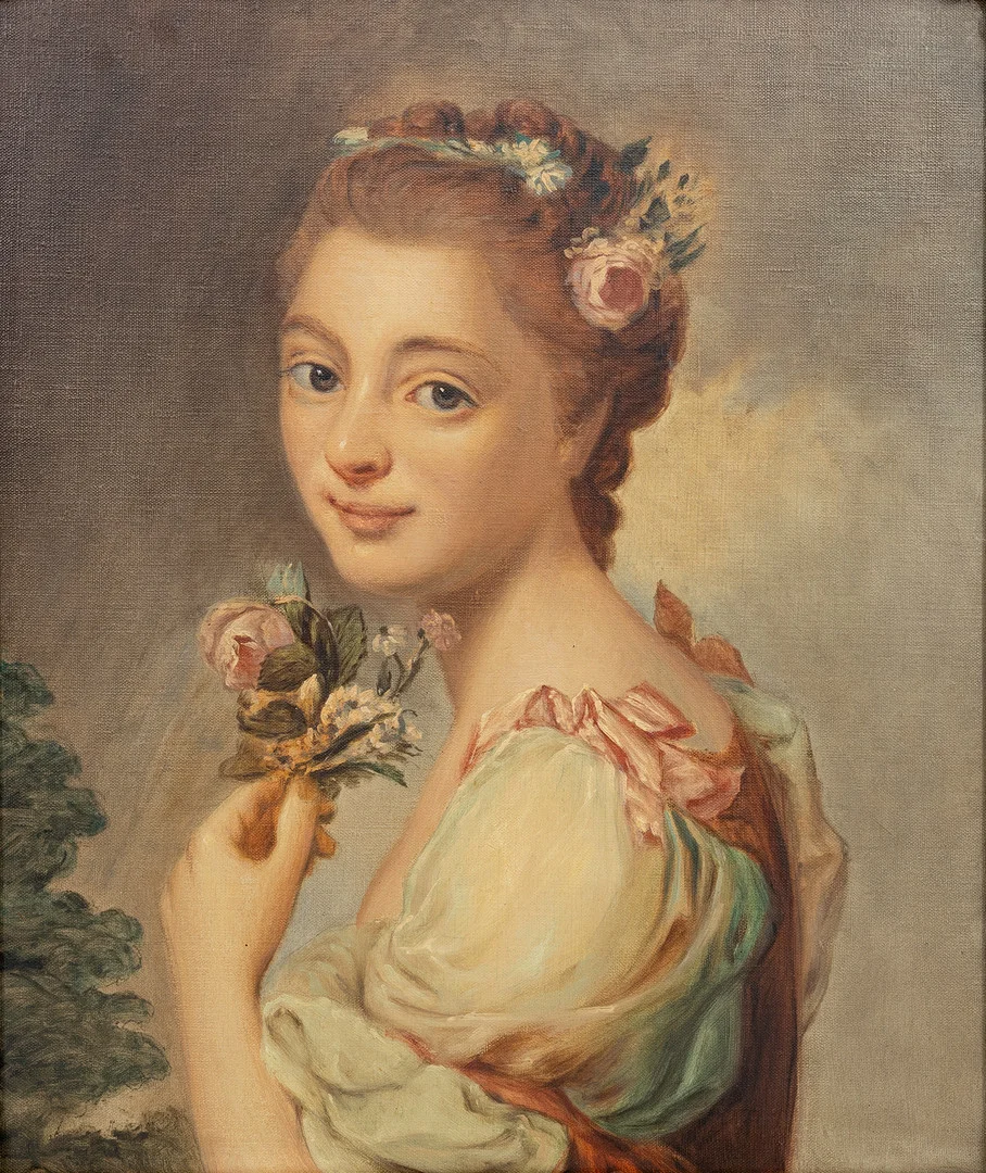 ALEXANDER ROSLIN. KOPIA EFTER. olja på duk, signerad Albert Zetterberg, daterad 1926. — Paintings — Auktionshuset Kolonn