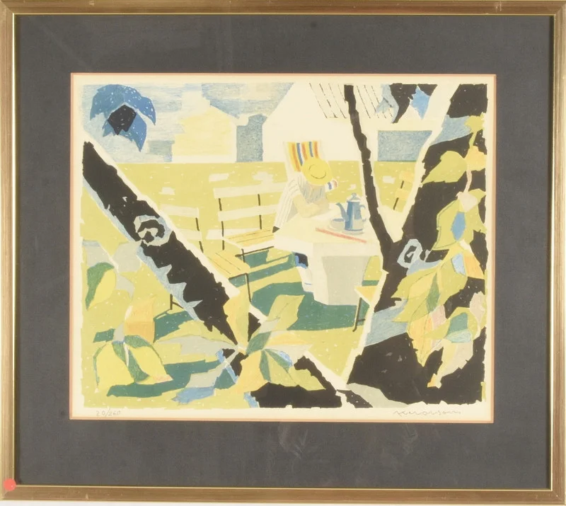 AXEL OLSON. Färglitografi. — Engravings & Prints — Halmstads Auktionskammare