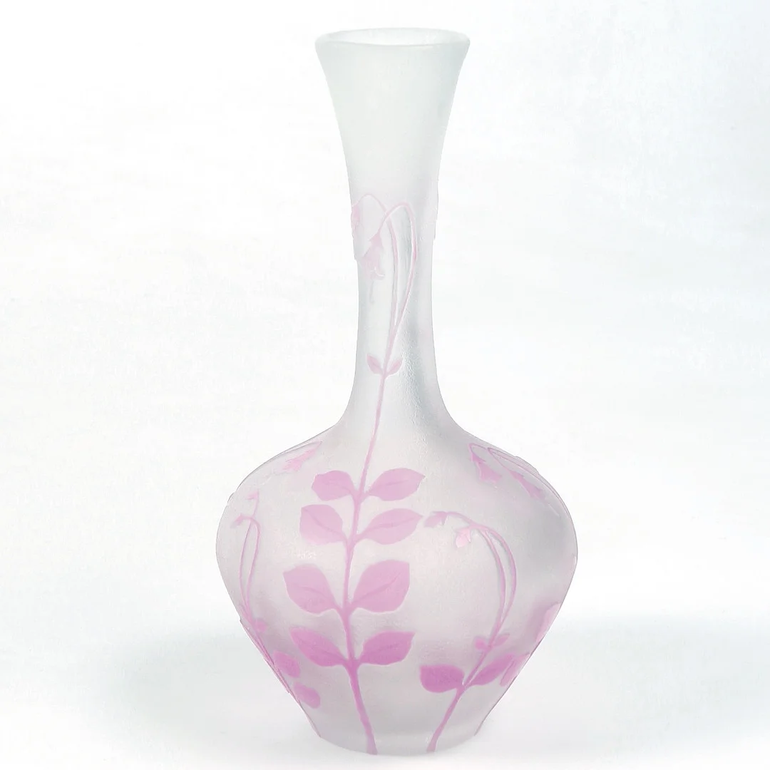 KARL LINDEBERG. Vas, glas, jugend, signerad, Kosta glasbruk, omkring 1900-1910. — Tableware — Stadsauktion Sundsvall
