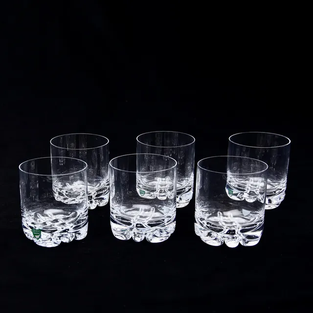 OLLE ALBERIUS. Whiskyglas, 6 stycken, "Erik", Orrefors.