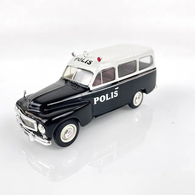 MODELLBIL, Polisbil- PV 445 Duett, -59, numrerad 3/100, André Models, skala 1:43. I originalförpackning.
