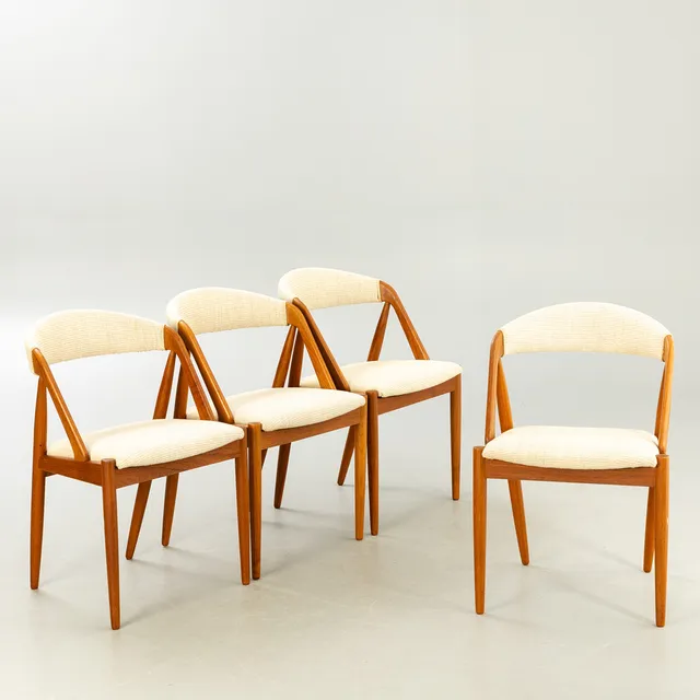 KAI KRISTIANSEN. Stühle Modell 31, Dänemark, 1960er Jahre.