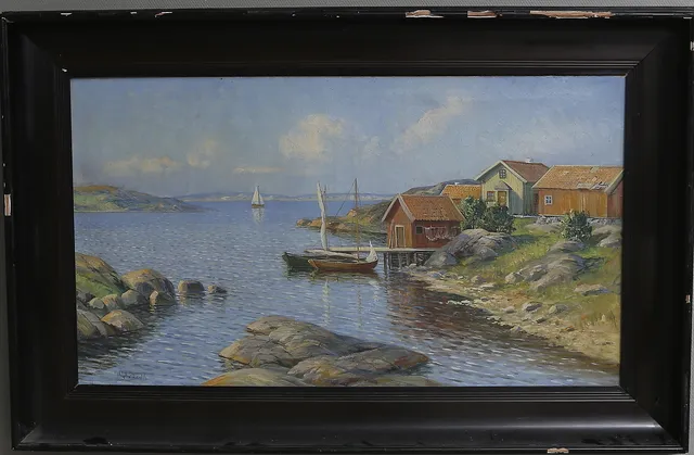 LEONARD WIEDH. Olja på duk, signerad.