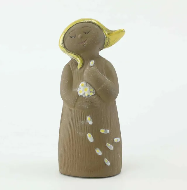 MARI SIMULSSON. Figurin, keramik, "Ina", monogramsignerad, Upsala Ekeby, 1950/60-tal.