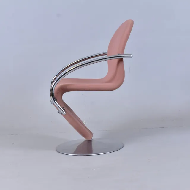 VERNER PANTON. stol, krom med textilklädsel, "1-2-3"-system.