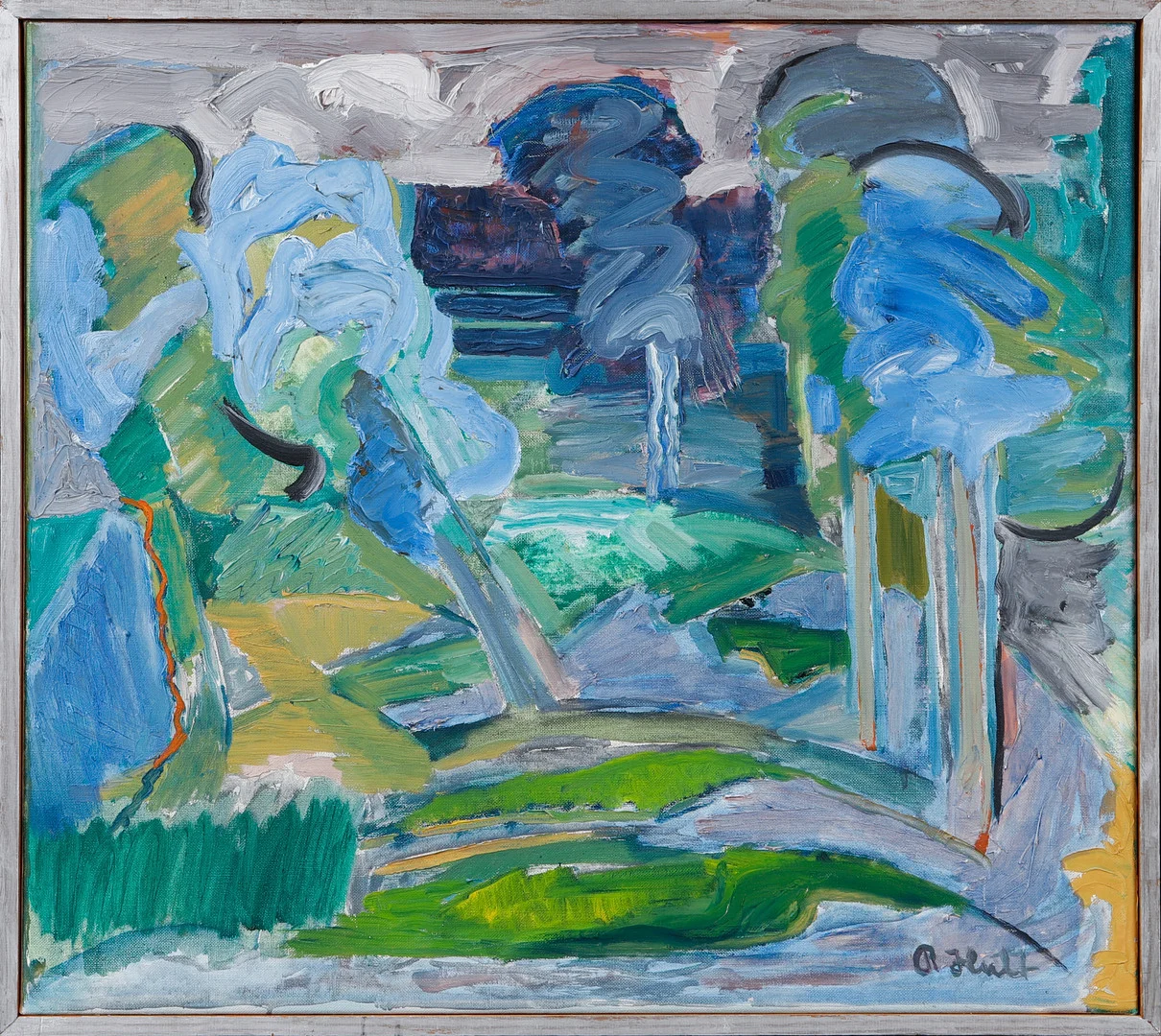 RAGNAR HULT. "Morgonljus", olja på duk, signerad. — Paintings — Göteborgs Auktionsverk