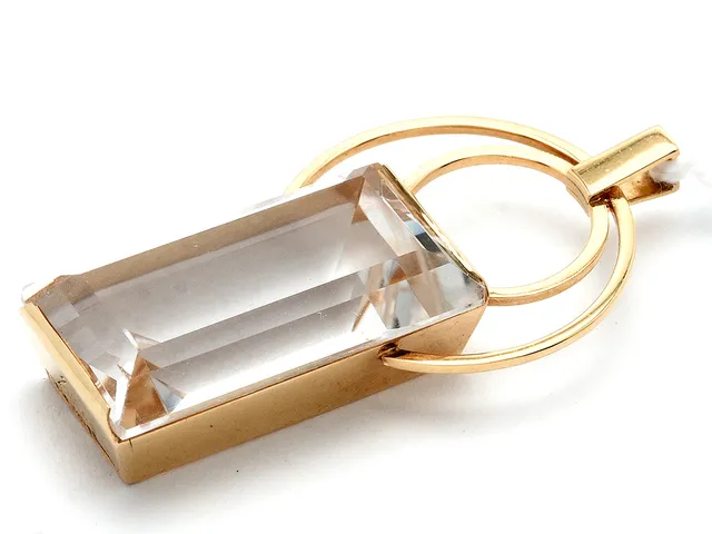Hänge 18K 6,8g med bergskristall, Stigbert