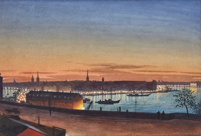 OSKAR BERGMAN. Stockholm från Fjällgatan.