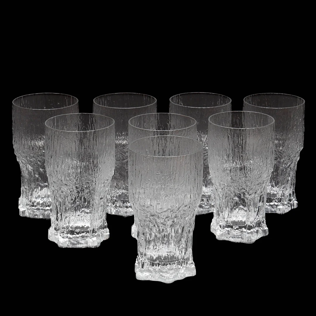 TAPIO WIRKKALA. Glas, 8 st, "Aslak", Iittala, Finland. — Utility glass — Auktionsmagasinet Vänersborg