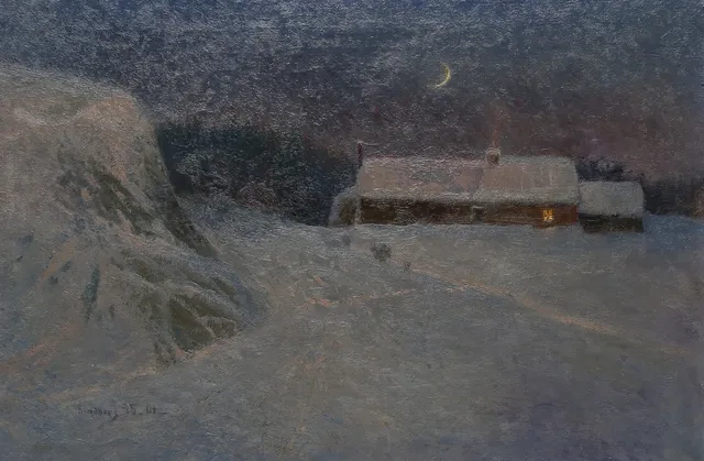 JOHN KINDBORG. Olja på duk, signerad Kindbord samt daterad 95(1895).