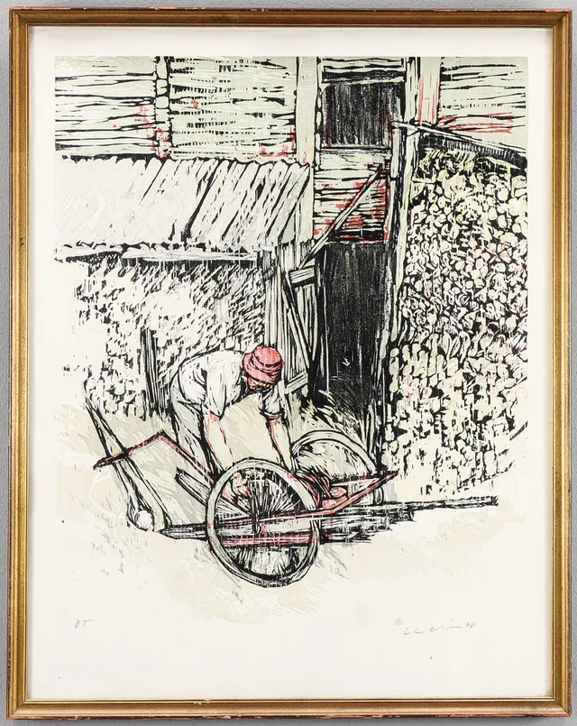 LARS LERIN. Gårdsarbete.