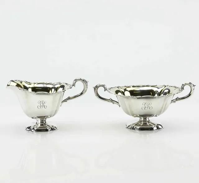 GRÄDDSNIPA och SOCKERSKÅL, silver 830, Finland, 1970.