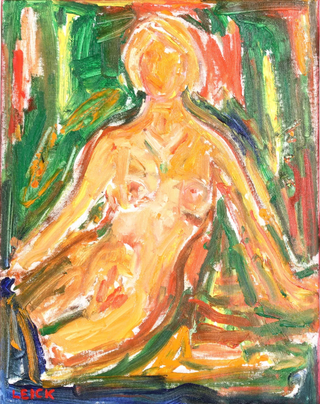 Erling Leick. Composition with female figure. Oil on canvas — Paintings and sculptures/Modern pictorial arts — Lauritz