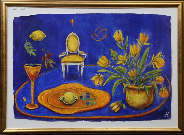 INGBRITT LAGERBERG. Gouache på papper, signerad ii.