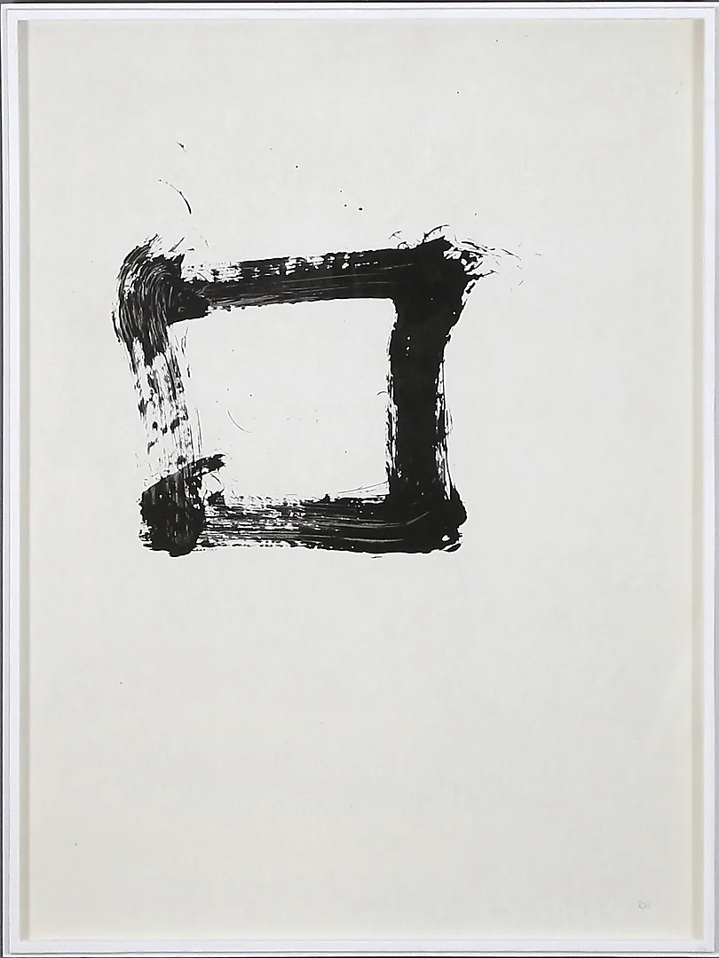 RUNE HAGBERG. Komposition, tempera på papper, uppfodrad på pannå, monogramsignerad. — Paintings — Stadsauktion Sundsvall