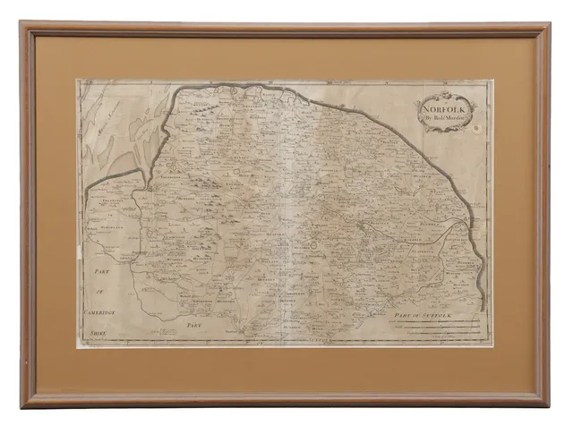 ROBERT MORDEN (BRITISH, 1650-1703) 'NORFOLK' HAND ENGRAVED MAP.
