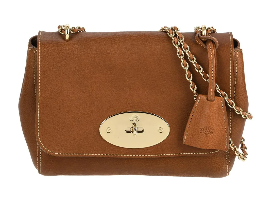 VÄSKA, MULBERRY, Lily, brunt skinn, guldfärgade beslag, 20x15x5 cm, dustbag. — Accessoarer/Väskor — Kaplans
