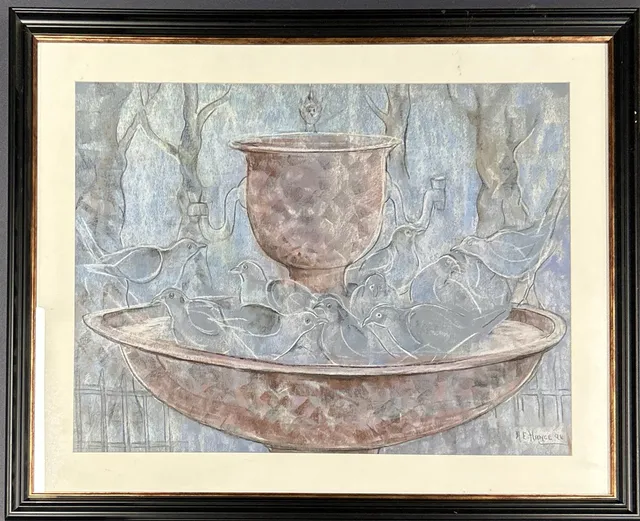 FRAMED PASTEL BY A.E HANCE.